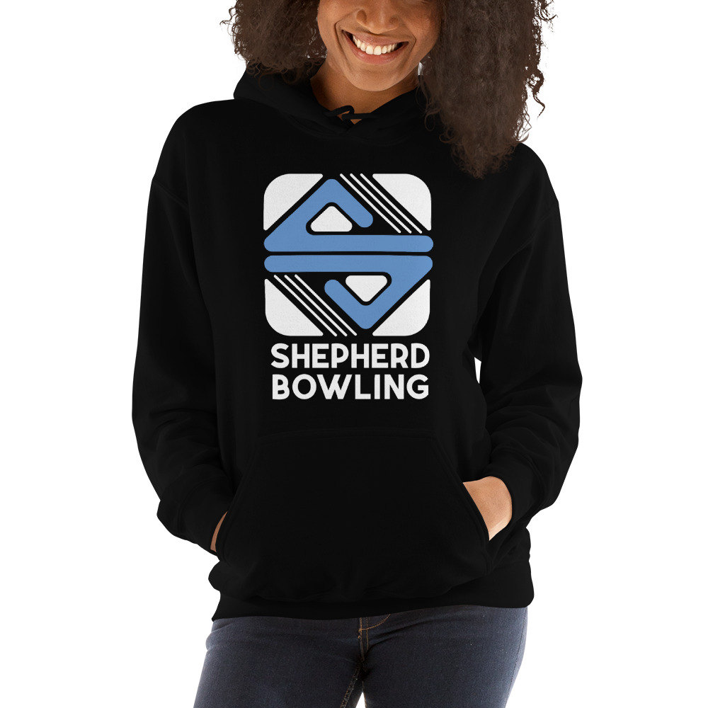 Shepherd Bowling Unisex Hoodie. Light Logo