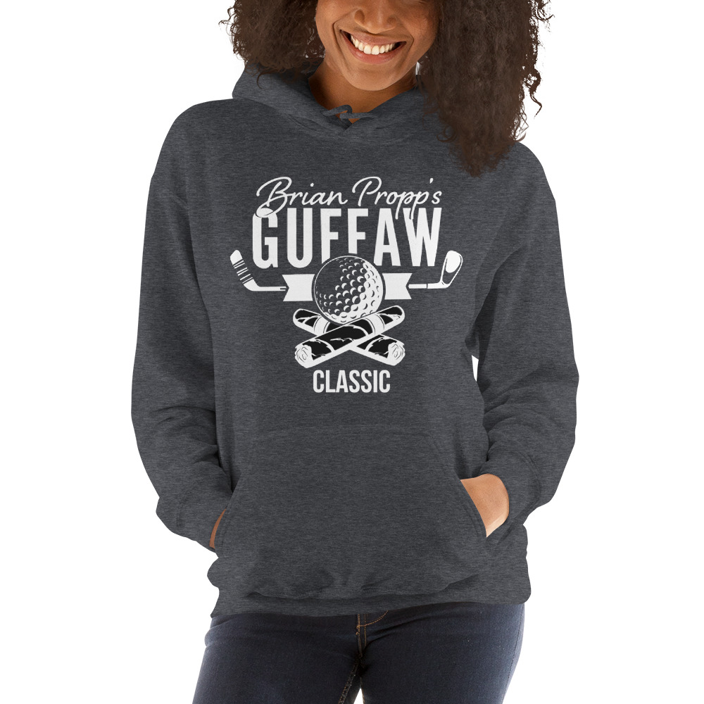 Brian Propp Guffaw Classic Unisex Hoodie, White Logo