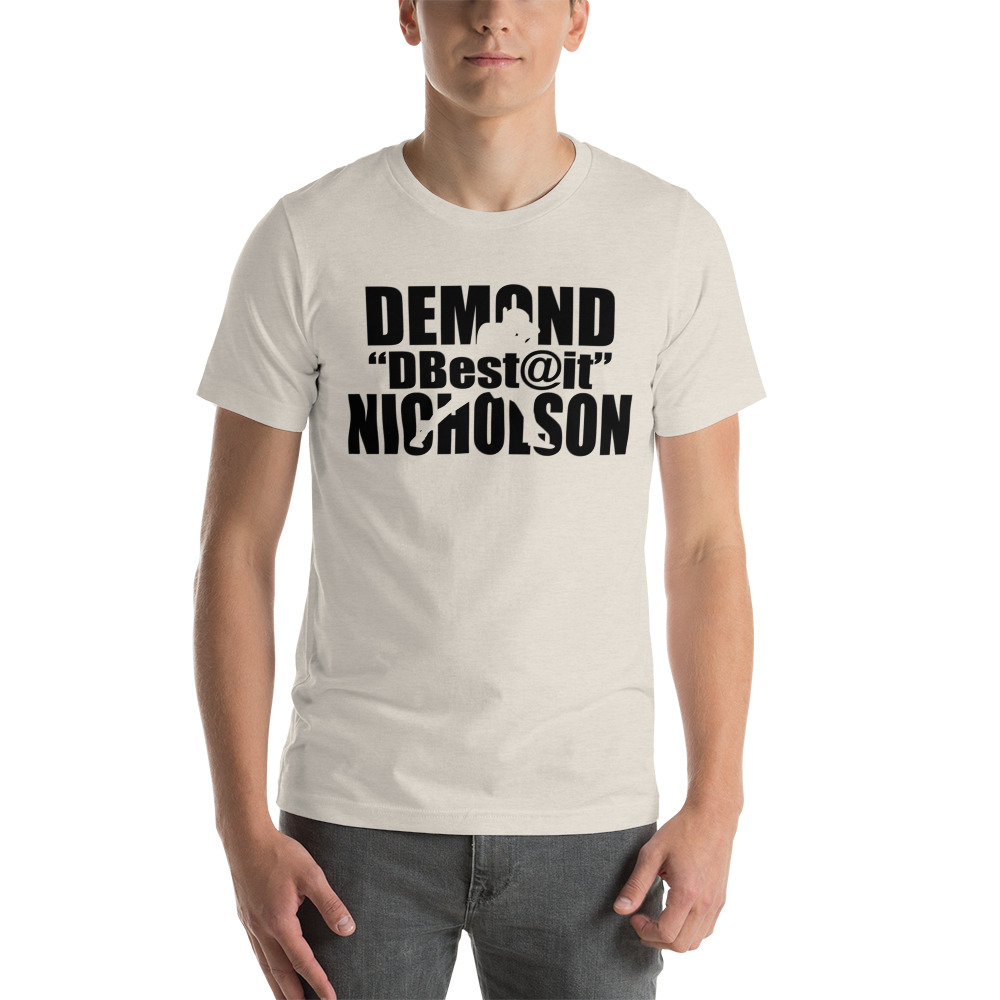 "DBest@It" by Demond Nicholson, Men's T-Shirt Black Logo on MILLIONS "DBest@It" by Demond Nicholson, Men's T-Shirt Black Logo
