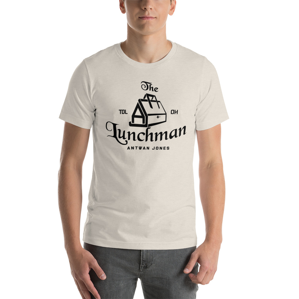  Lunchman by Antwan Jones, Unisex T-Shirt, Dark Logo