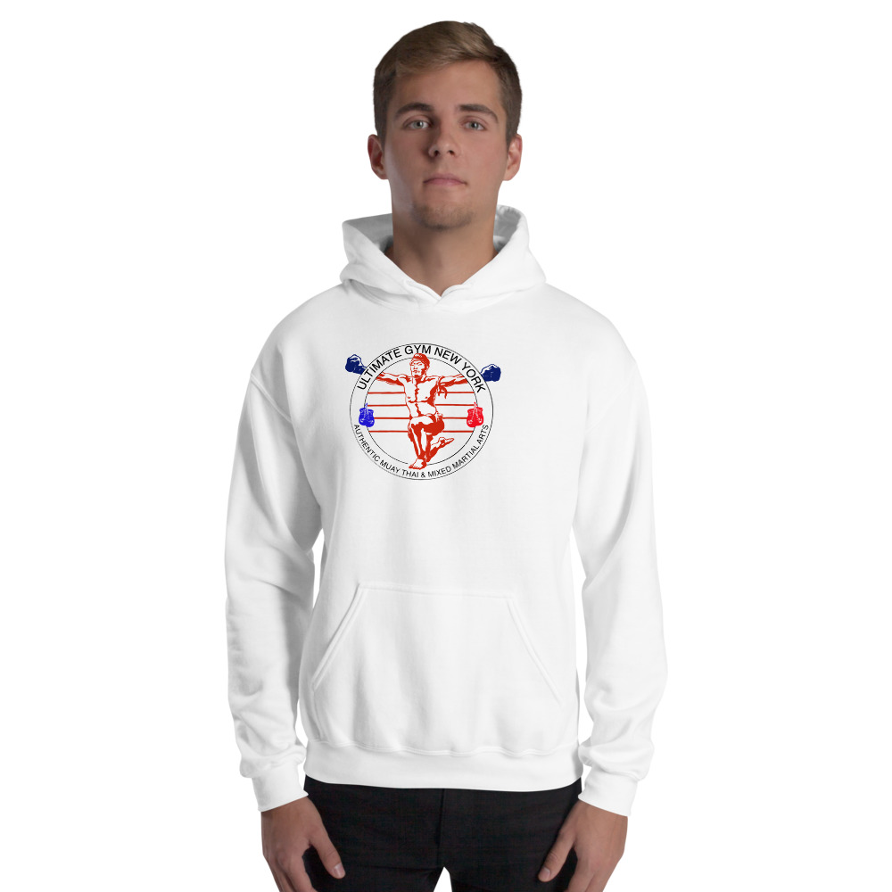 Ultimate Gym New York Hoodie, Red Logo