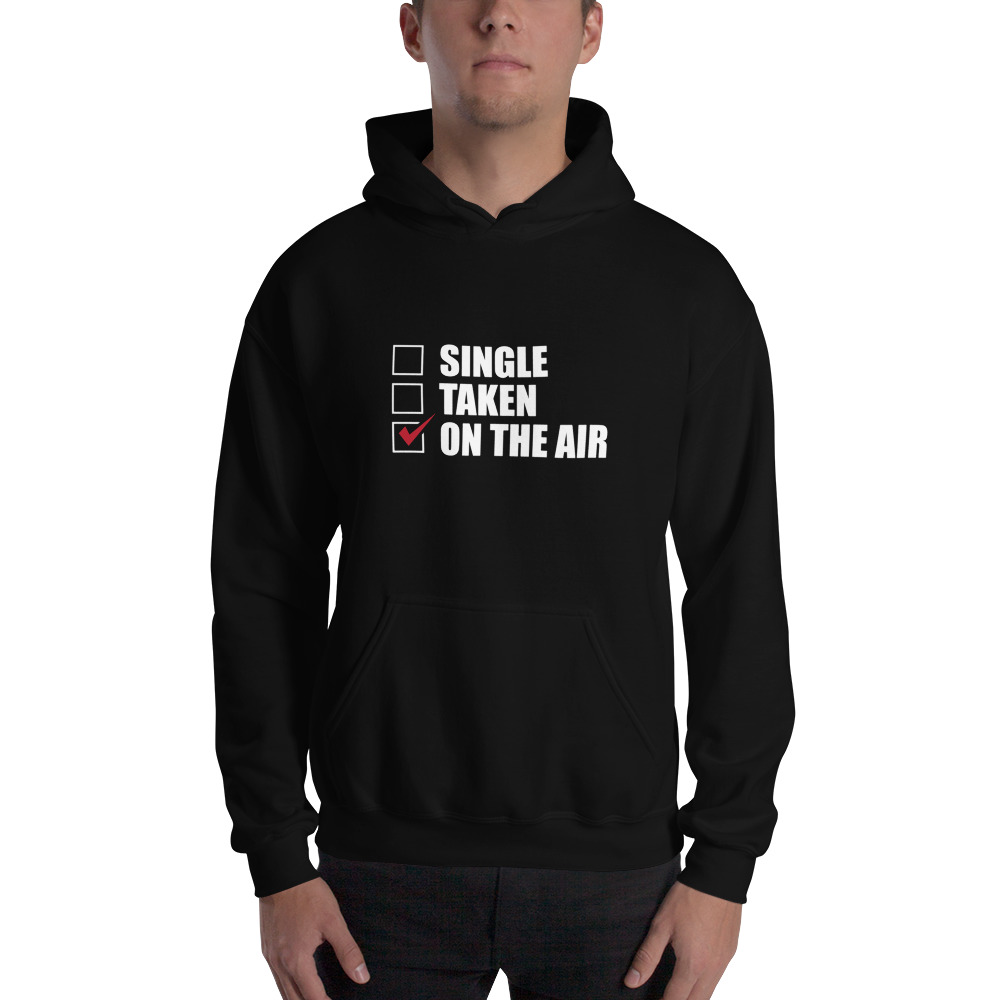 The Fight Card Podcast "On The Air" Hoodie, White Logo