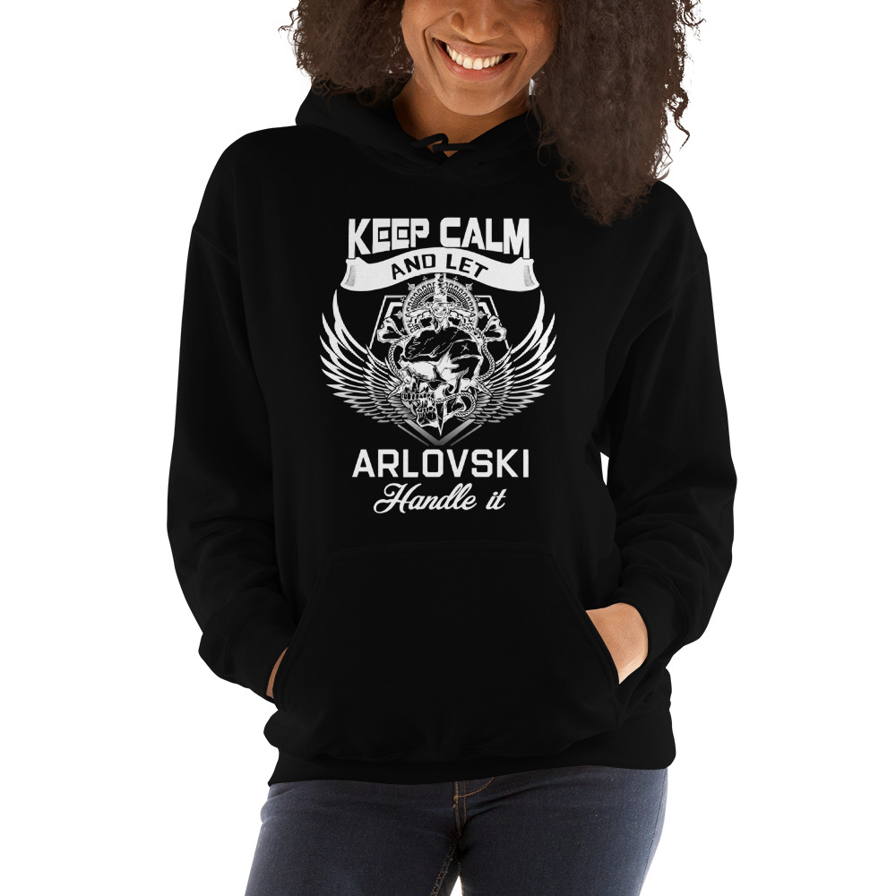 Keep Calm by Andrei Arlovski Hoodie, White Logo