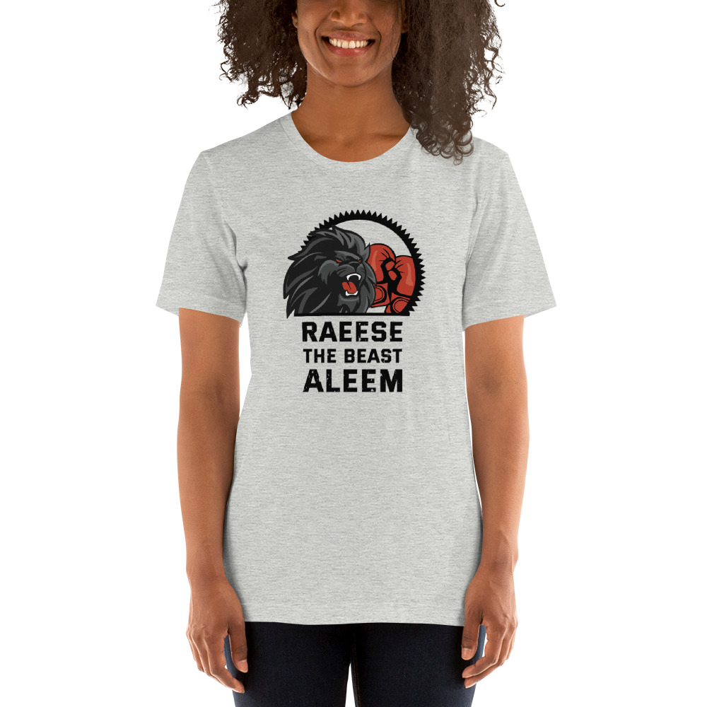 Raeese The Beast by Team Aleem T-Shirt, Dark Logo