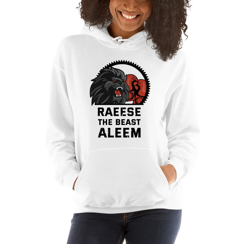 Raeese The Beast by Team Aleem Hoodie, Dark Logo