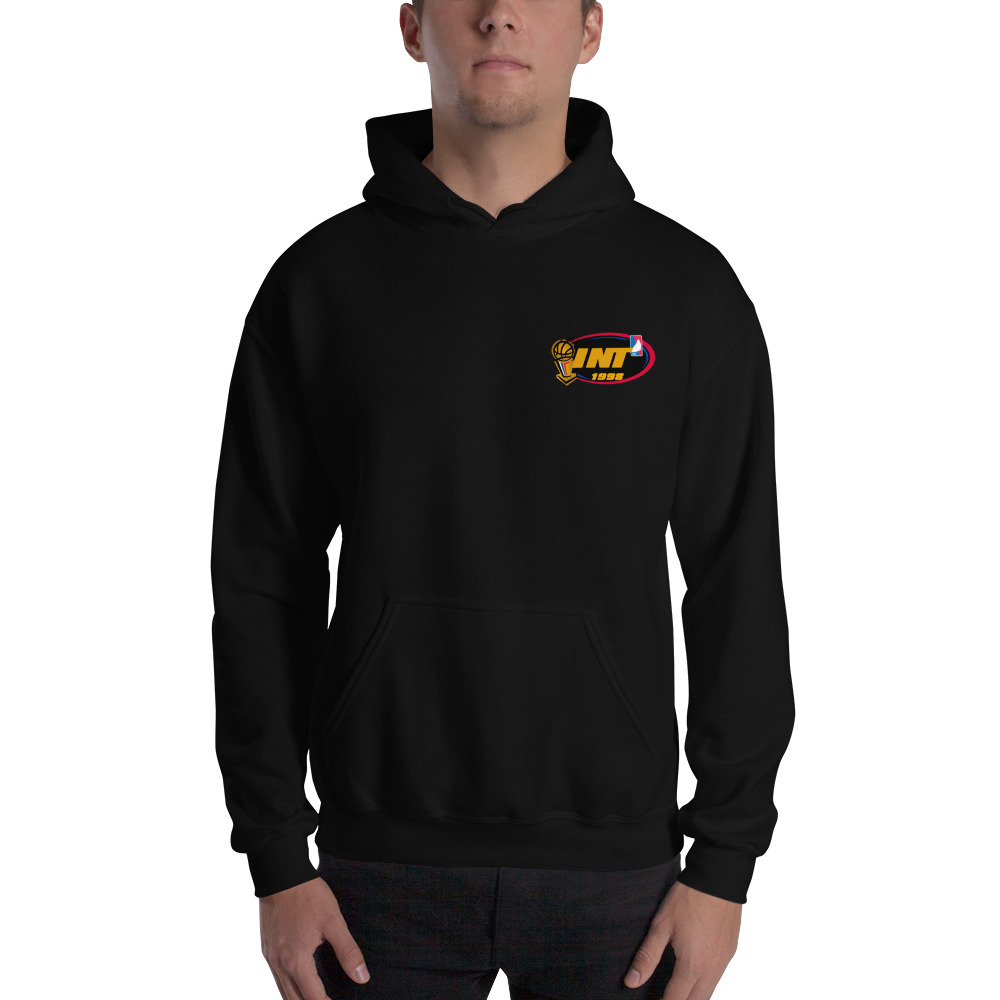 "INT 1998" by Allen Sims Unisex Hoodie , Mini Logo and Back