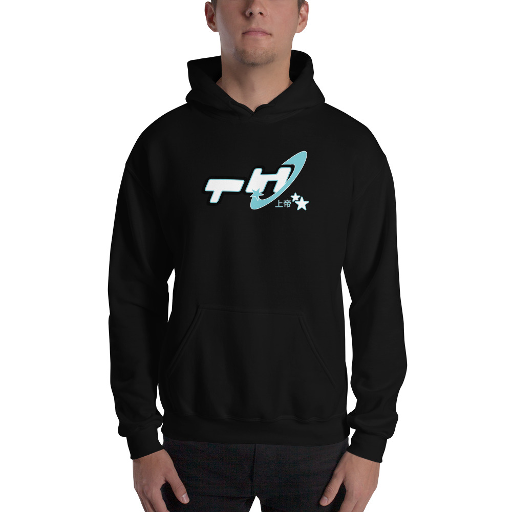 "TH" by Trevon Hogan Unisex Hoodie, Aqua Logo
