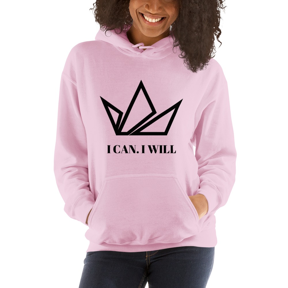 "I can I will" by Parker Nash Hoodie, Black Logo