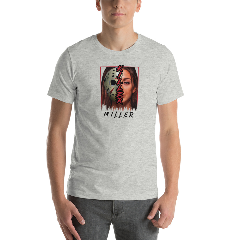 Killer Masked Miller by Juliana Miller Unisex T-Shirt, Dark Logo
