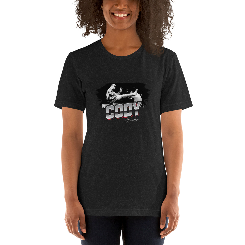 Cody Brundage "Kick" Women's Shirt, White Logo on MILLIONS Cody Brundage "Kick" Women's Shirt, White Logo