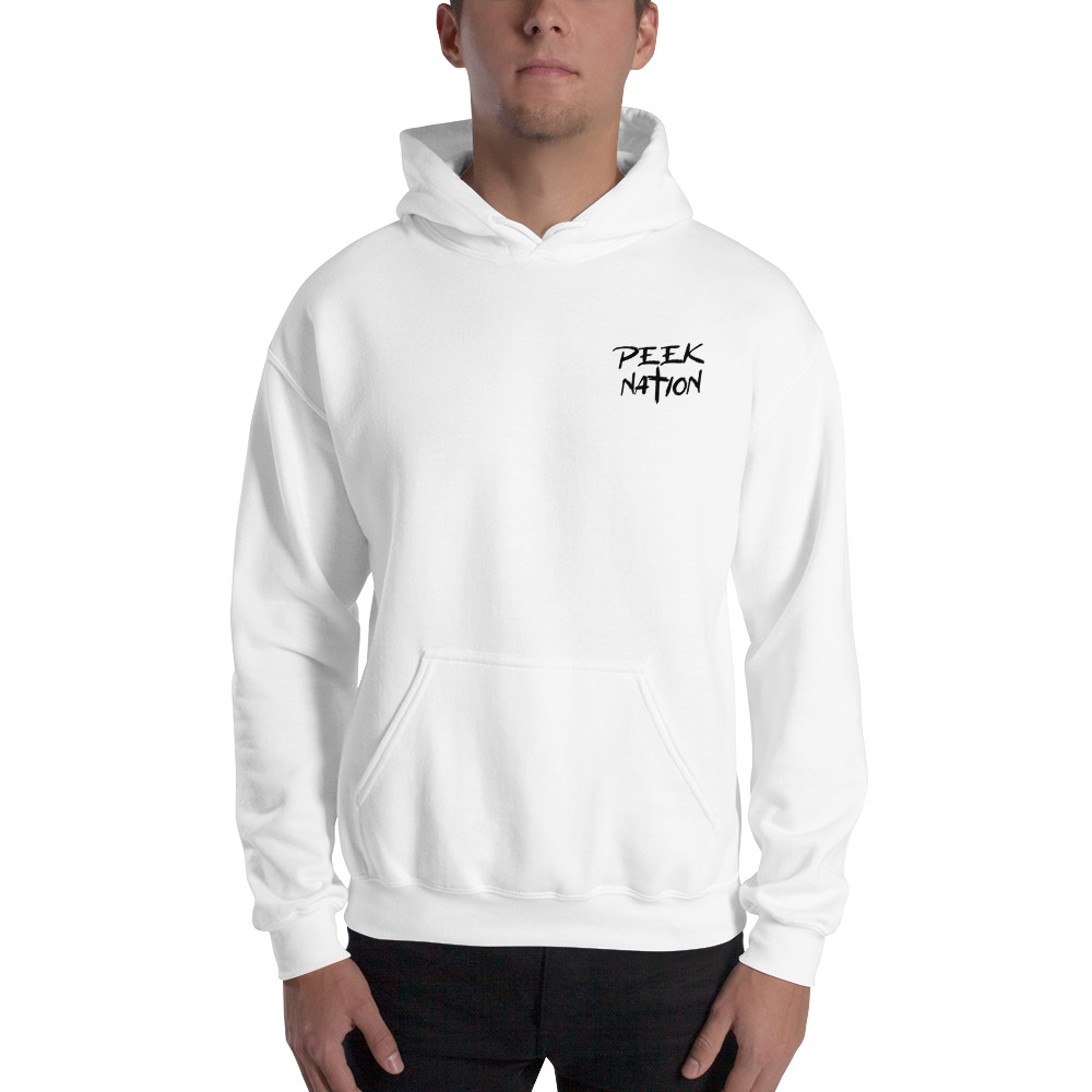  Peek Nation by Trevor Peek Unisex Hoodie, Dark Logo