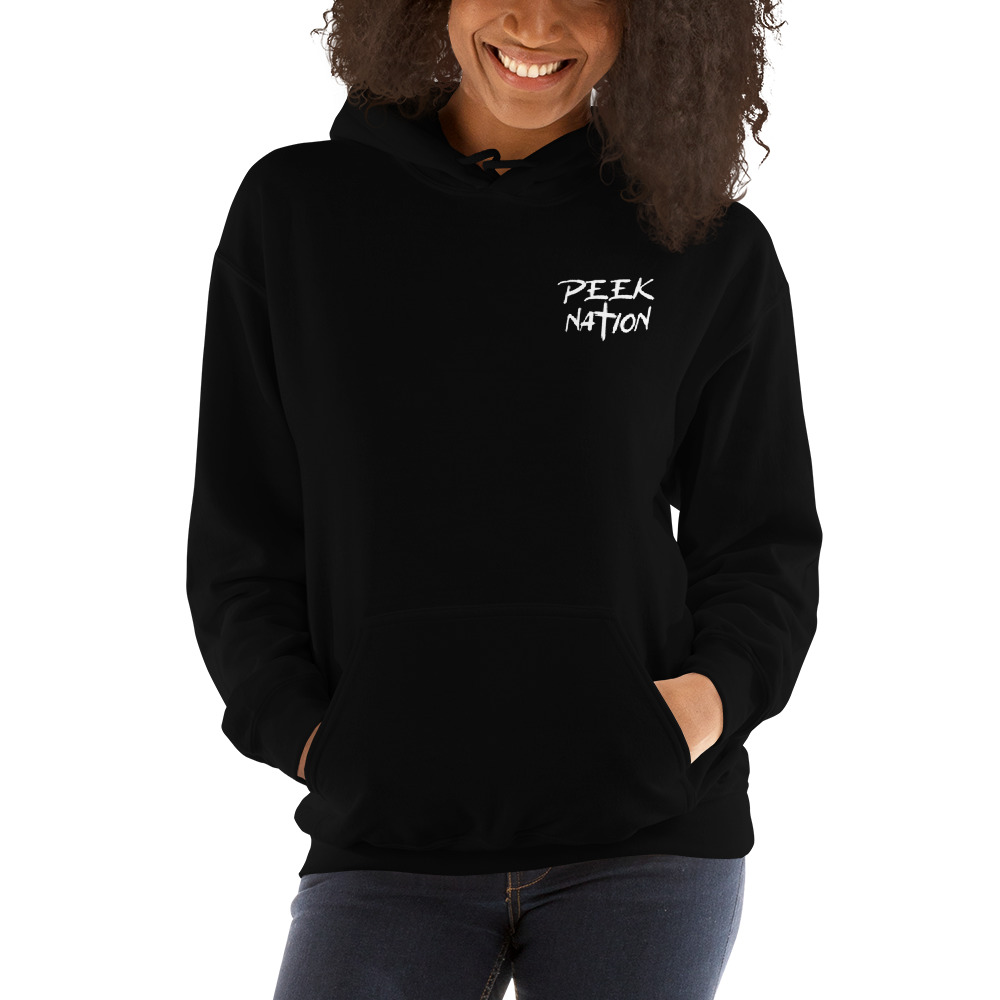  Peek Nation by Trevor Peek Unisex Hoodie, Light Logo