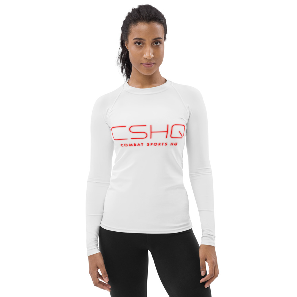 Combat Sports HQ "CSHQ" Rash Guard, Red Logo