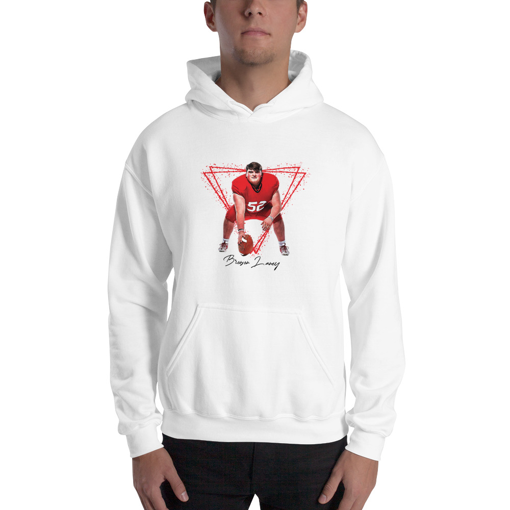 #52 by Bronson Laney Unisex Hoodie, Dark Logo
