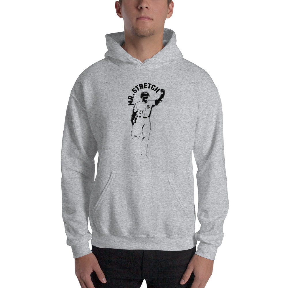 Mr.Stretch by DeAmez Ross Unisex Hoodie, Black Logo