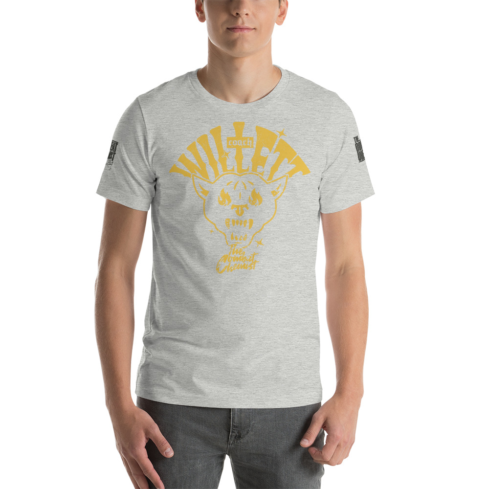 Chemist Premium by Willett Boxing Coach Unisex T-Shirt (yellow logo) on MILLIONS Chemist Premium by Willett Boxing Coach Unisex T-Shirt (yellow logo)