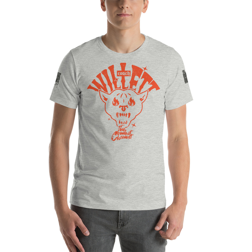 Chemist Premium by Willett Boxing Coach Unisex T-Shirt (orange logo) on MILLIONS Chemist Premium by Willett Boxing Coach Unisex T-Shirt (orange logo)