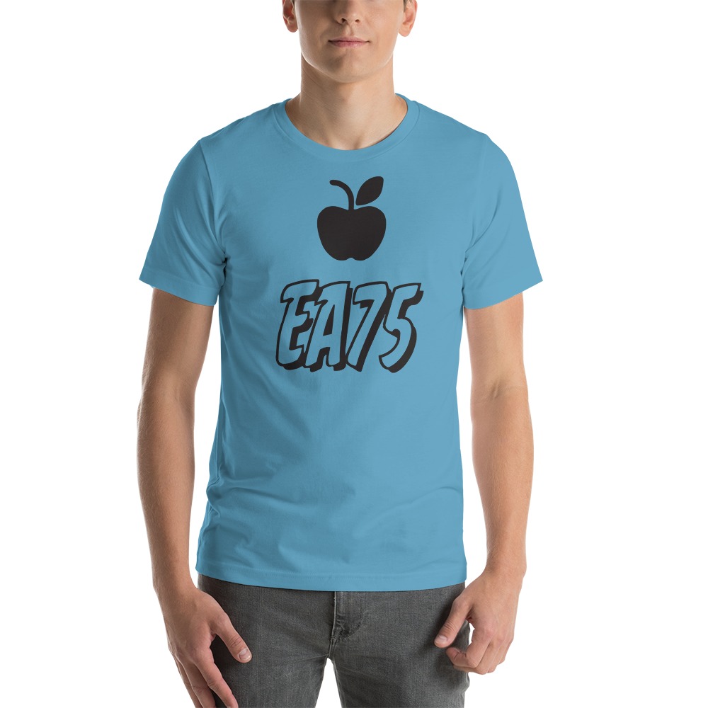 EA75 by Eleasah Anderson T-shirt, Black Logo