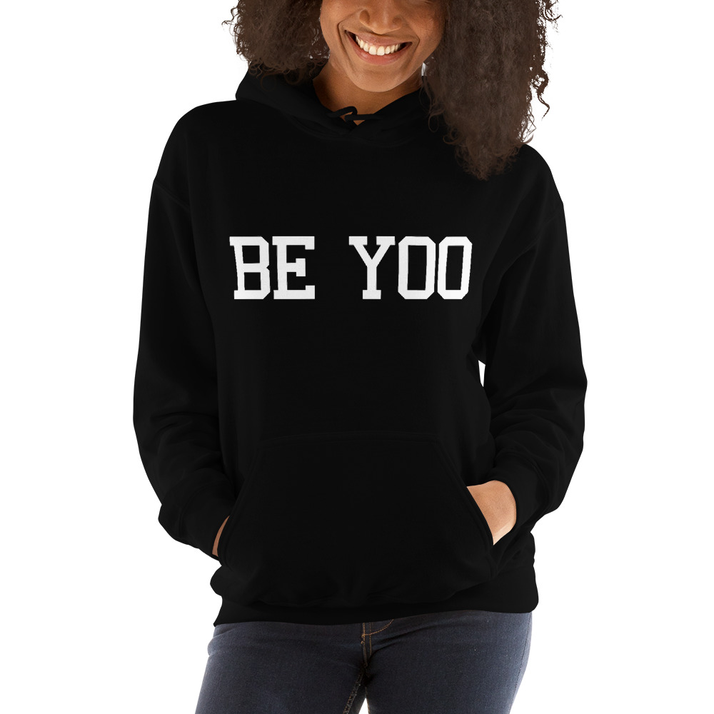 Natalie Yoo "Be Yoo" Hoodie, White Logo