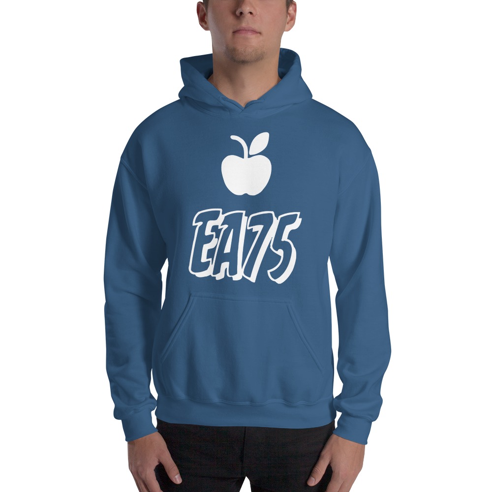 EA75 by Eleasah Anderson Hoodie, White Logo
