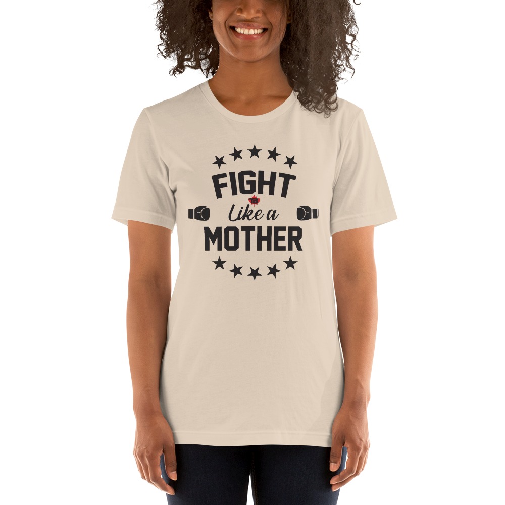 Fight Like A Mother by dy Bujold, T-Shirt, Black Logo