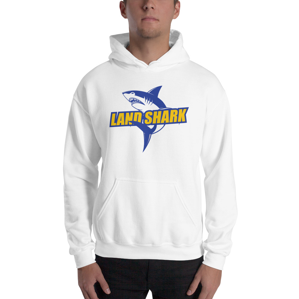 Land Shark by Cobie Durant Unisex Hoodie, Dark Logo