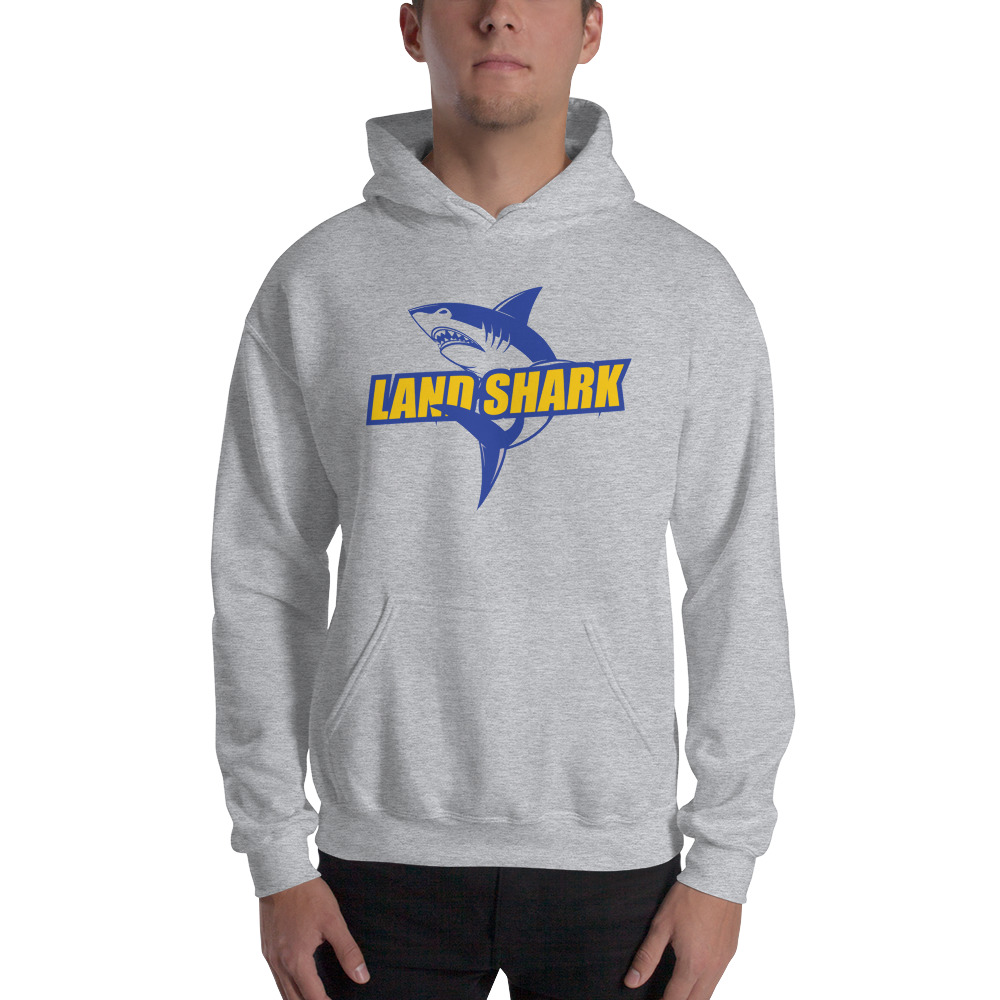Land Shark by Cobie Durant Unisex Hoodie, Dark Logo