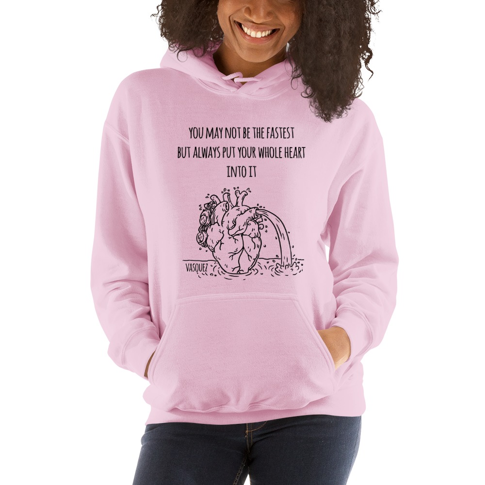 Heart of a Swimmer by Miguel Vásquez, Hoodie Black Logo