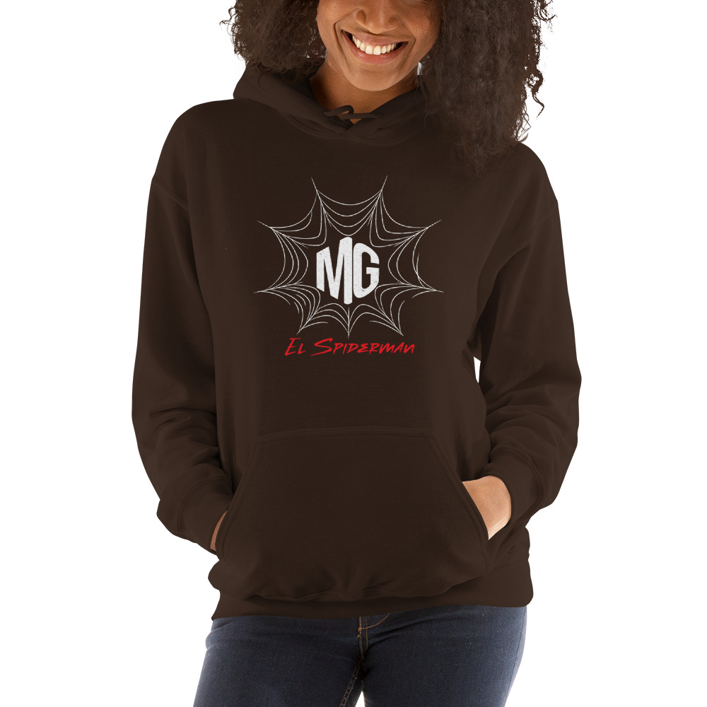 "EL Spiderman" by Michael Gianino Women's Hoodie, Light Logo