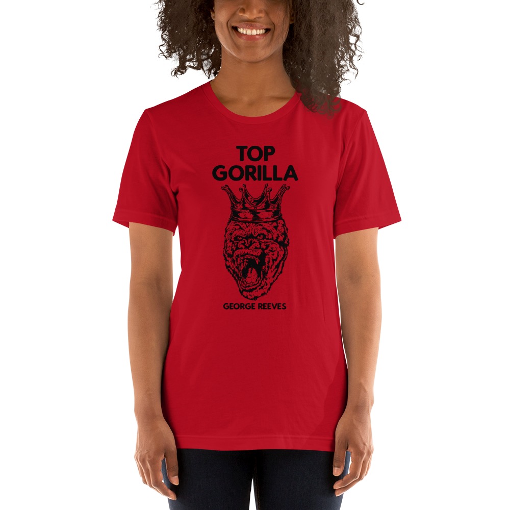 "Top Gorilla" by George Reeves T-shirt, Black Logo