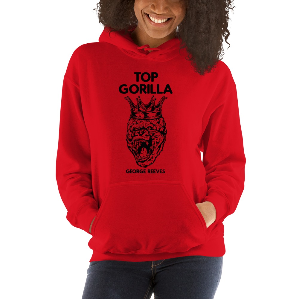 "Top Gorilla" by George Reeves Hoodie, Black Logo