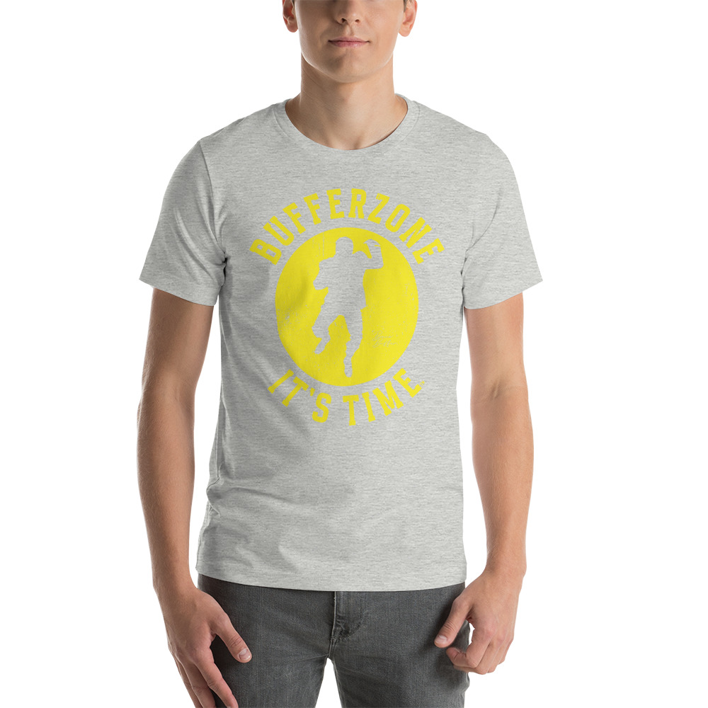 BufferZone by Bruce Buffer Unisex T-Shirt, Yellow Logo