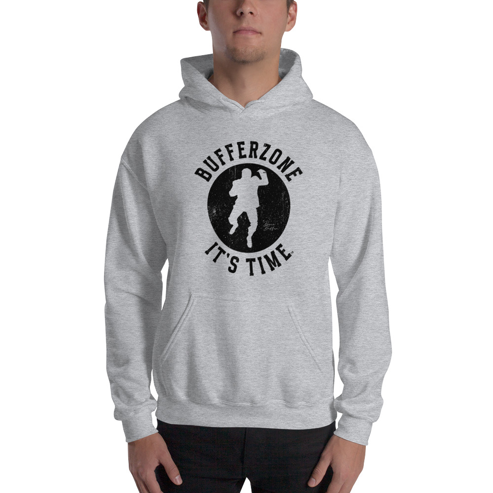 BufferZone by Bruce Buffer Unisex Hoodie, Black Logo