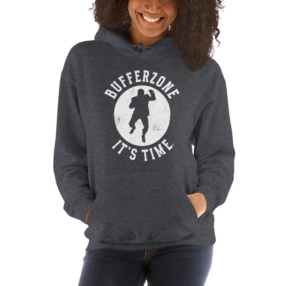 BufferZone by Bruce Buffer Unisex Hoodie, White Logo