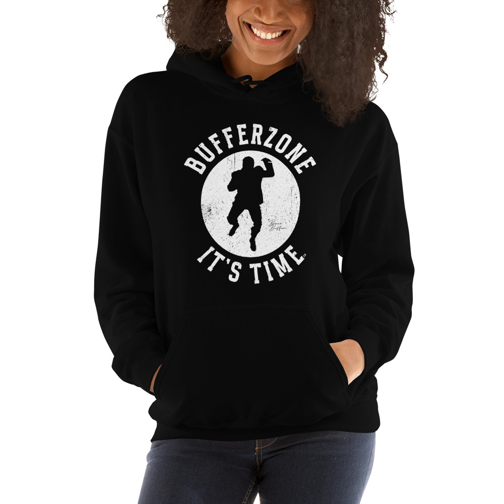 BufferZone by Bruce Buffer Unisex Hoodie, White Logo