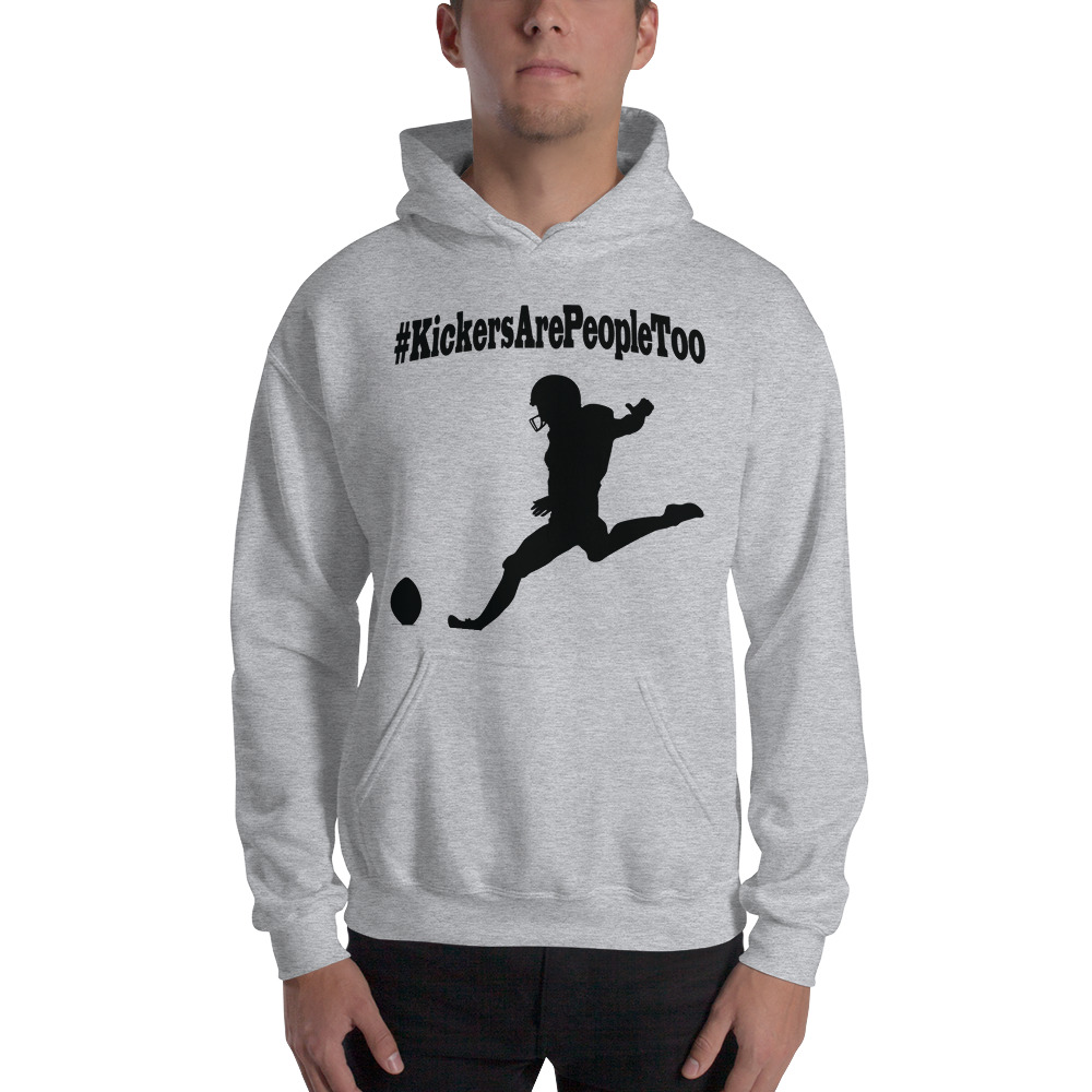 "#KickersArePeopleToo" Hoodie, Dark Logo