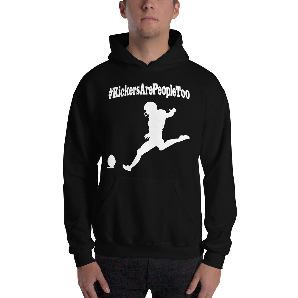 "#KickersArePeopleToo" Hoodie, Light Logo