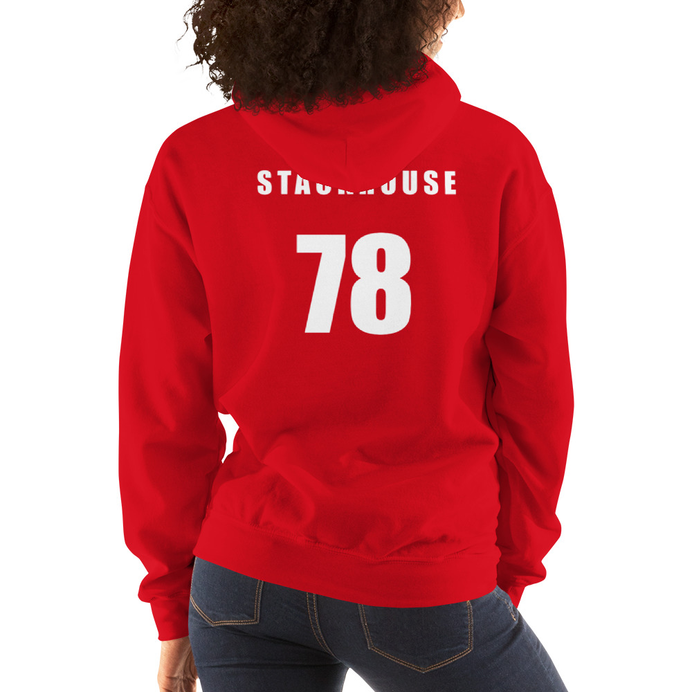 Naz Stackhouse #78 Hoodie, White Logo on MILLIONS Naz Stackhouse #78 Hoodie, White Logo