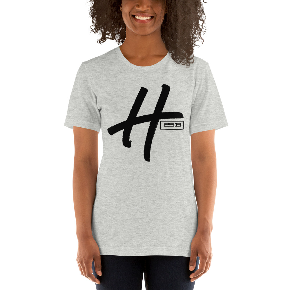 H 25:8 by Craig Rucker Unisex T-Shirt, Black Logo