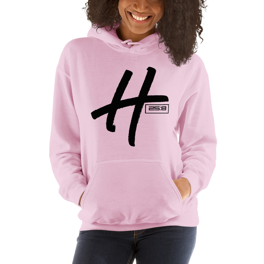  H 25:8 by Craig Rucker Unisex Hoodie, Black Logo