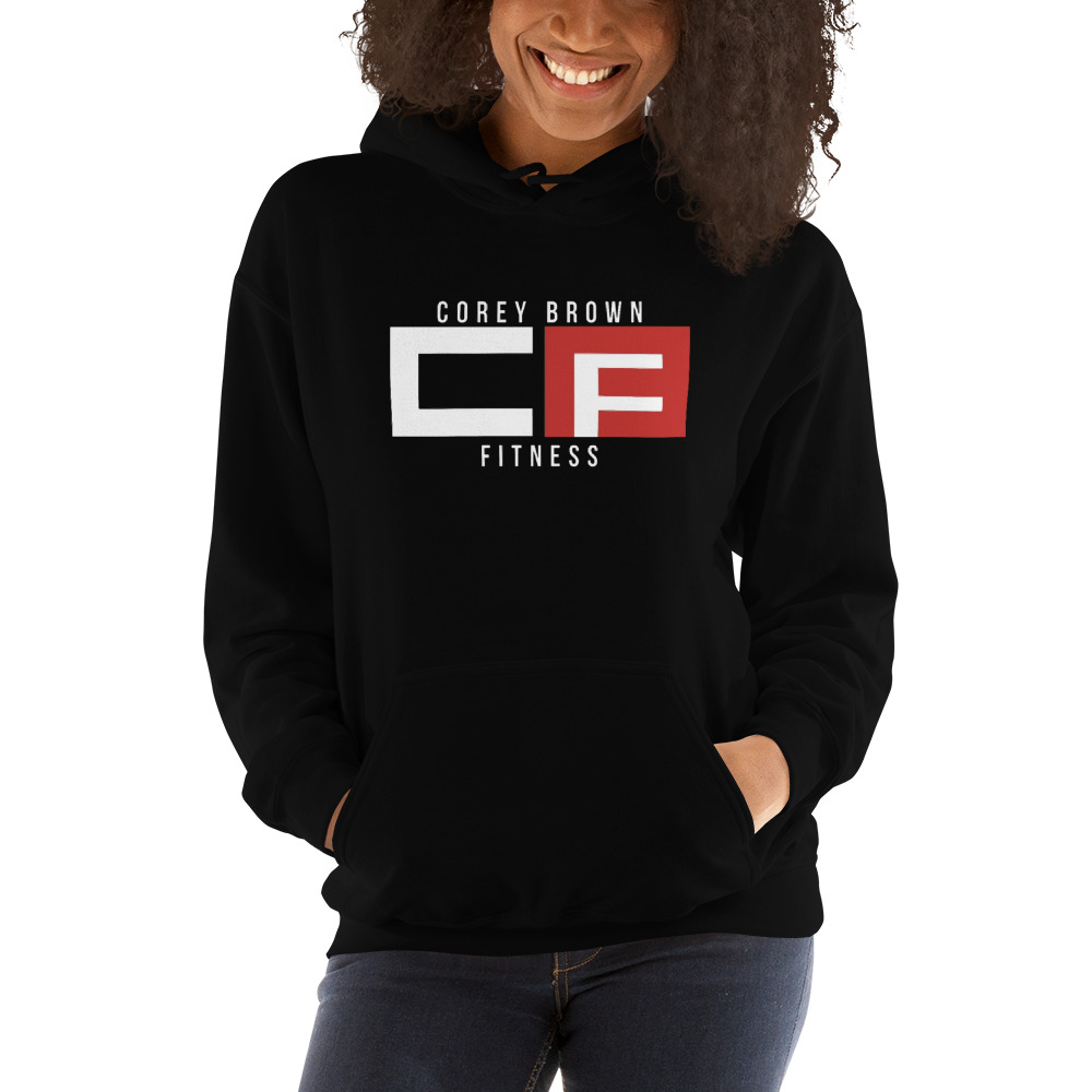 CB Fitness by Corey Brown Jr Unisex Hoodie, Light Logo