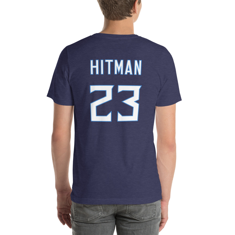 Blaine Bishop "Hitman 23" Men's T-Shirt Dark Blue on MILLIONS Blaine Bishop "Hitman 23" Men's T-Shirt Dark Blue