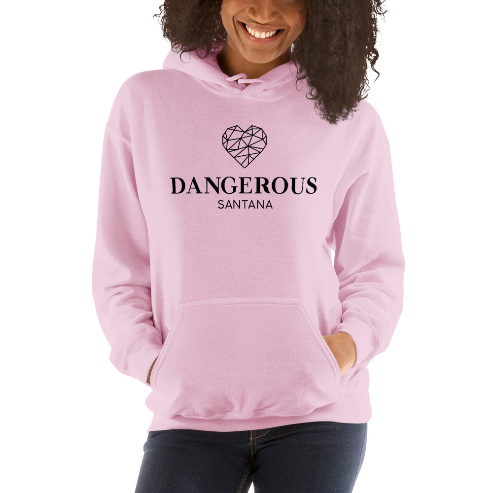 Dangerous Heart by Yan Santana Hoodie, Black Logo