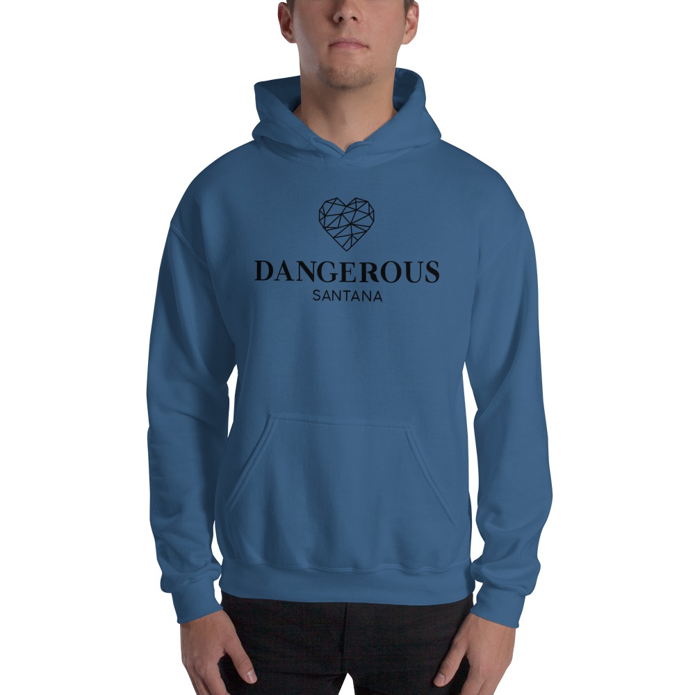 Dangerous Heart by Yan Santana Hoodie, Black Logo