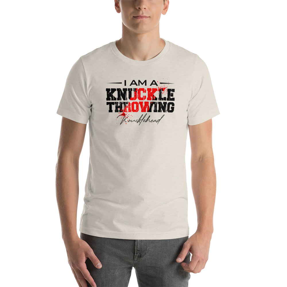 Knucklehead   by Chevvy Bridges Unisex T-Shirt, Dark Logo
