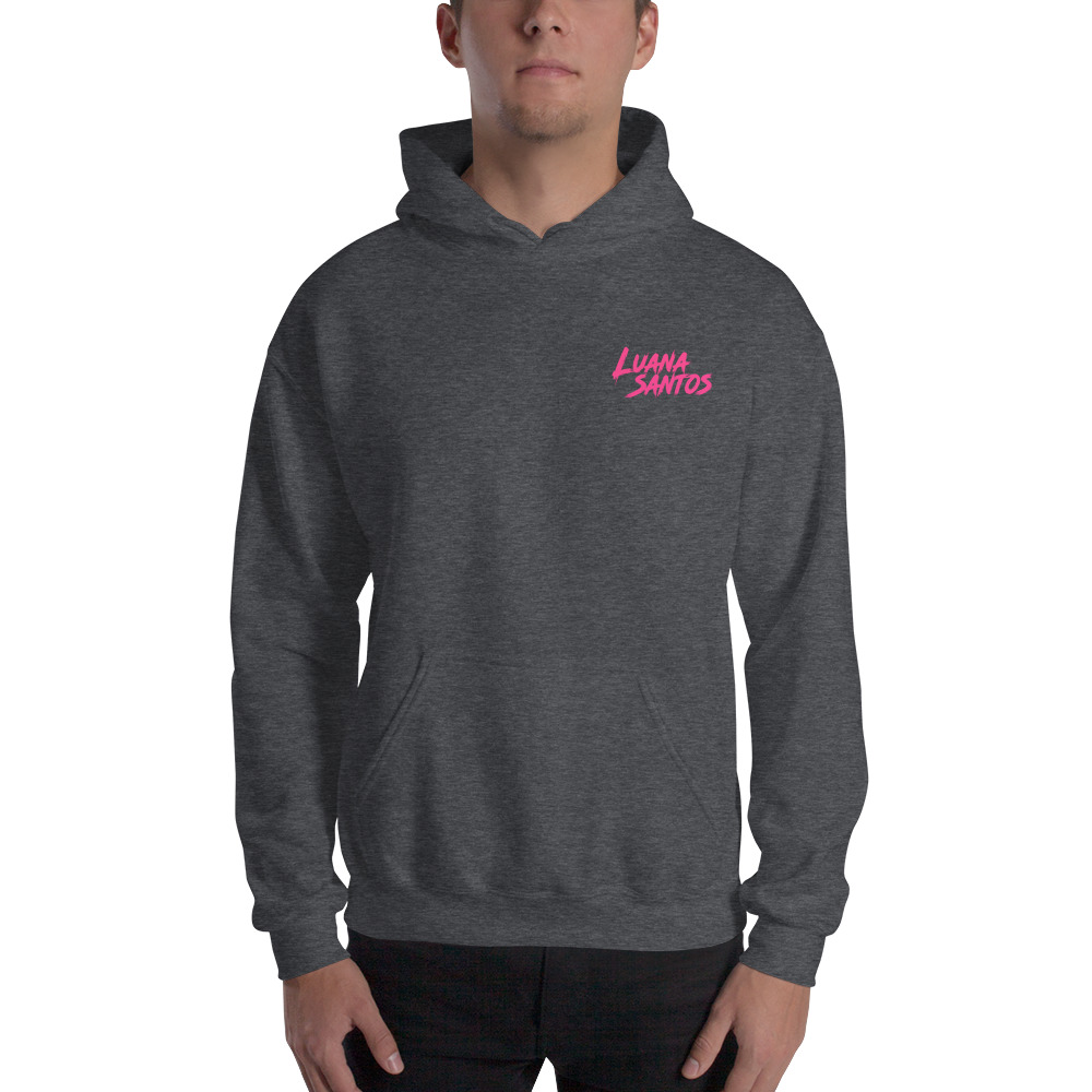 Luana Santos Hoodie Pink Logo