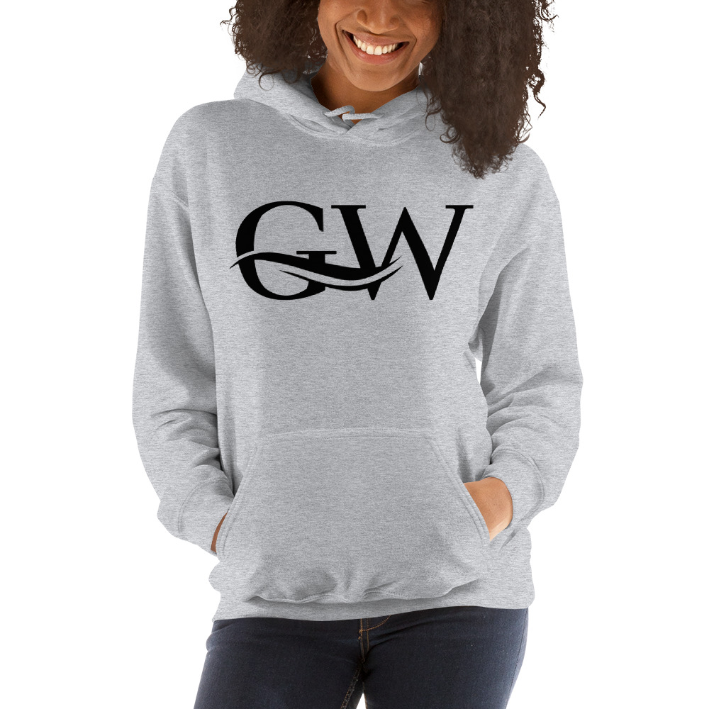 GW by Gift Walker Unisex Hoodie, Black Logo