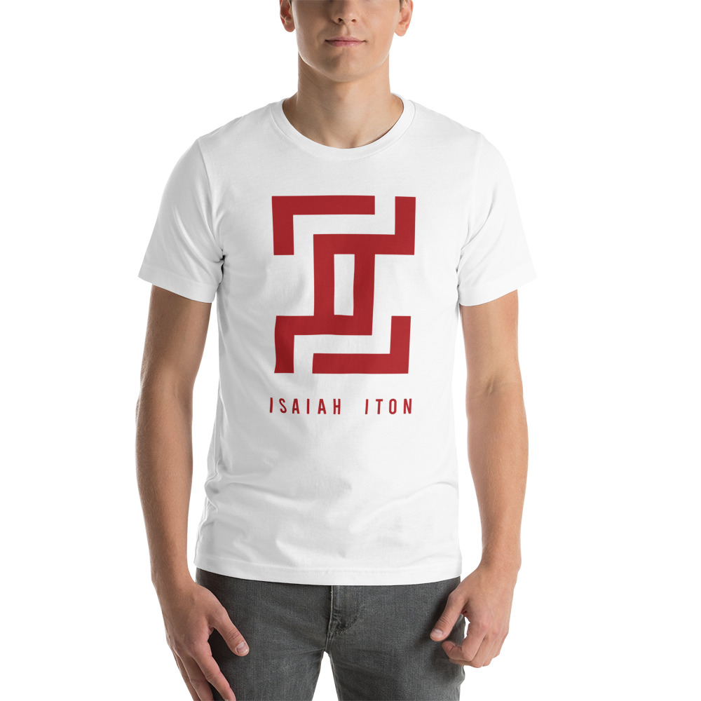 Isaiah Iton Men's T-Shirt Big Logo Red