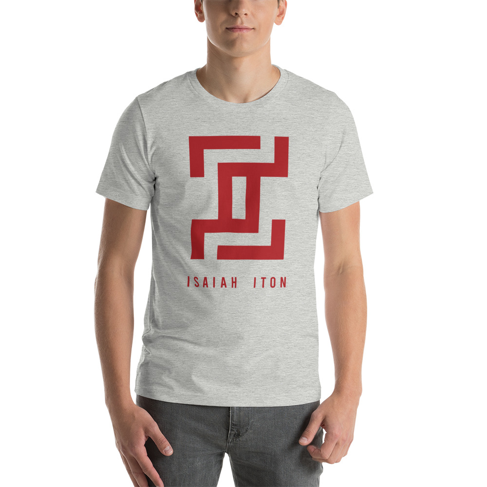 Isaiah Iton Men's T-Shirt Big Logo Red