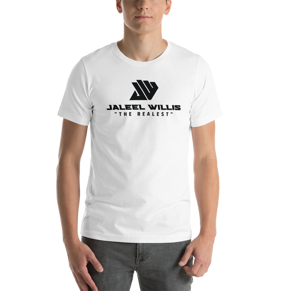 The Realest by Jaleel Willis T-shirt, All Black Logo